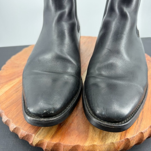 Jack Erwin Ellis Chelsea Boots black leather distressed sz 11 main image 5